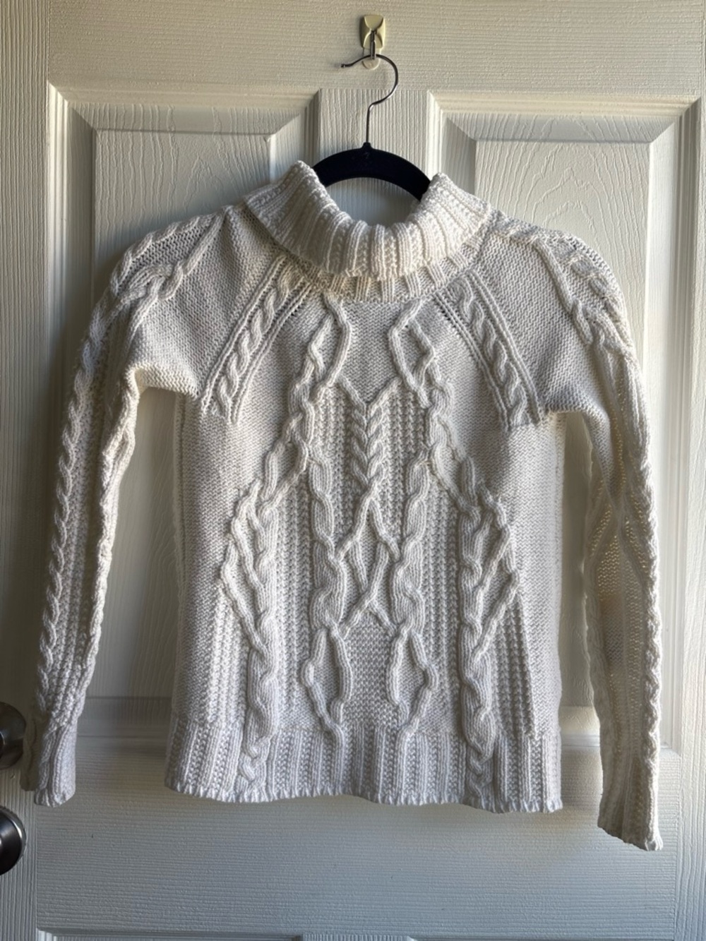 The Reeds x J.Crew Ivory Chunky Cable Knit Turtleneck Sweater XXS